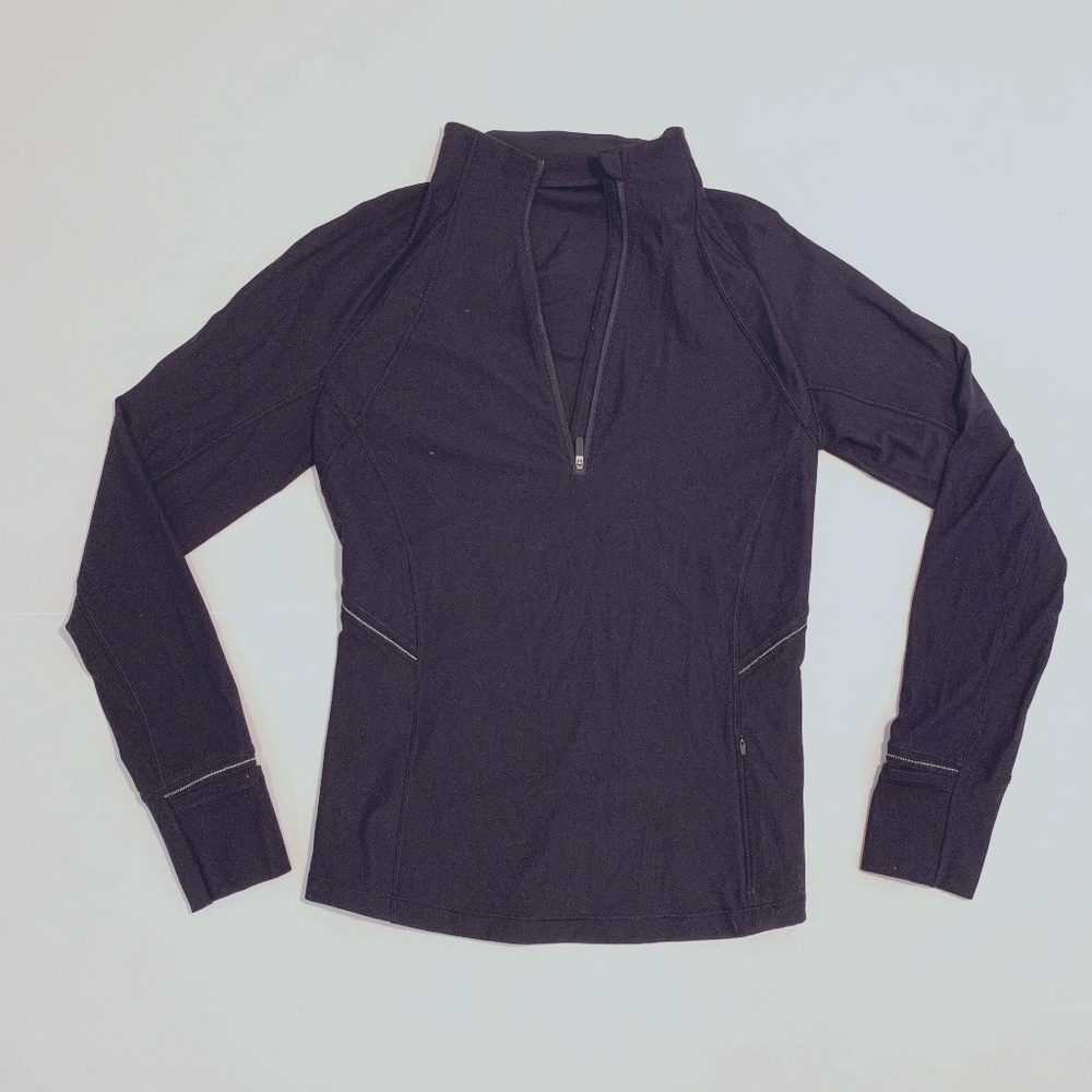 Black Quarter Zip Lululemon size 10